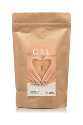 GAL Bimuno Flora Fiber Complex packaging - 180g for digestive health and wellness, featuring a heart-shaped hand gesture.